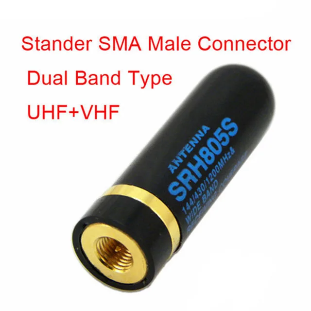 SRH805S Dual Band UHF+VHF Antenna SMA Male for Baofeng UV3R UV100 LINTON LT6100 LT6188 YAESU/Vertex VX-6R radio | Мобильные телефоны