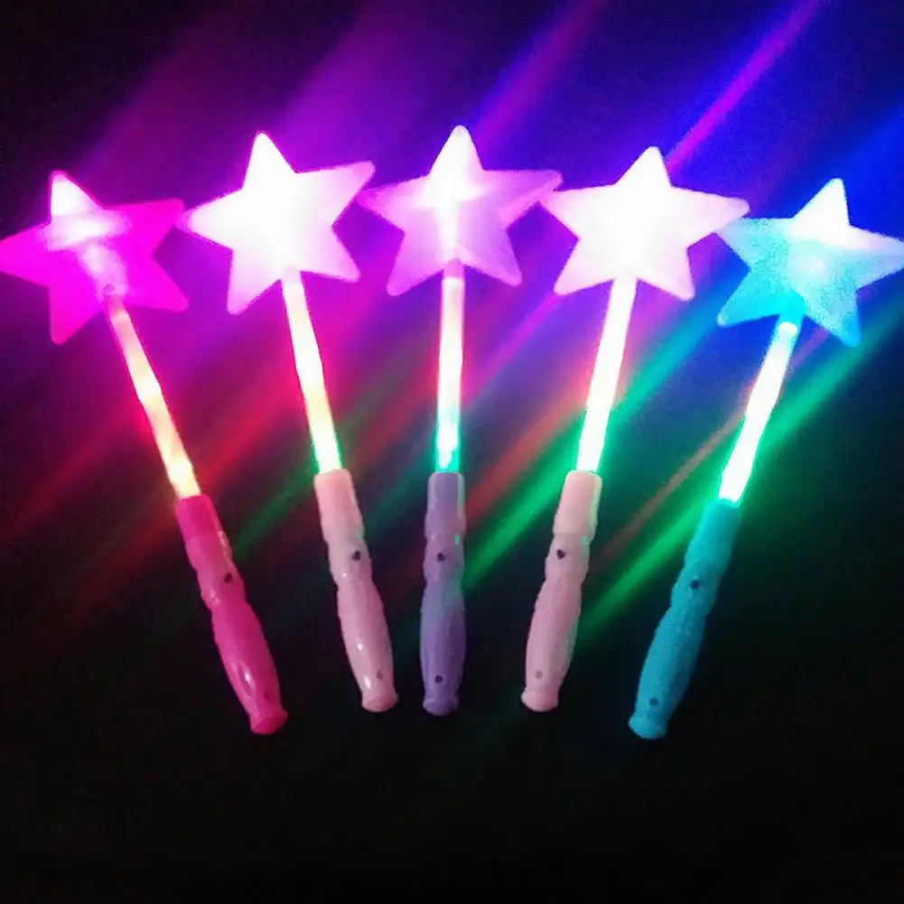 

80% Hot Sale Flashing Luminous Star Shape Bar Shape Flashing Light Glow Stick for Party DIY Stick Kids Toys