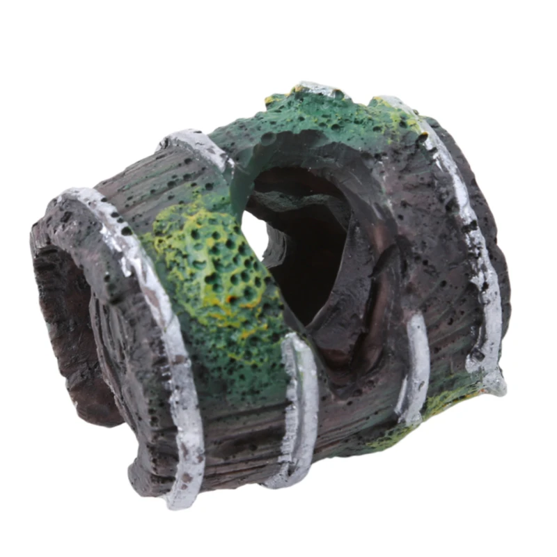 

Black antique wine barrel Resin aquarium decoration for Fish Tank Ornament Decoration Landscap Decorative