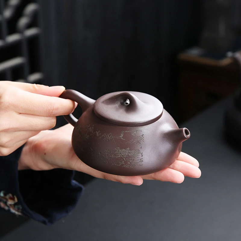 

Yixing Teapot Kung Fu Teaware 185ml Purple Clay Teapot Chinese Puer Oolong Tea Pot Purple Sand Teaset Chinese Tea Ceremony