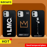 szcurc for iphone13 pro max case three dimensional crown letter a flower mobile phone shell transparent soft shell 12promax