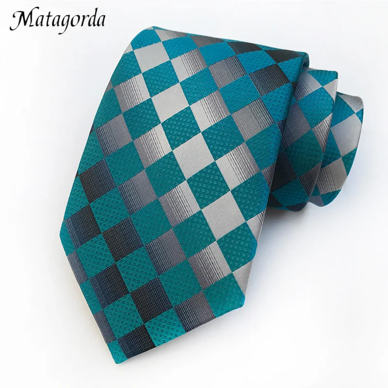 

Мужской галстук из жаккардового шелка, винтажный синий в клетку, полностью удовлетворит ваши ожидания на рабочем месте, мужской галстук