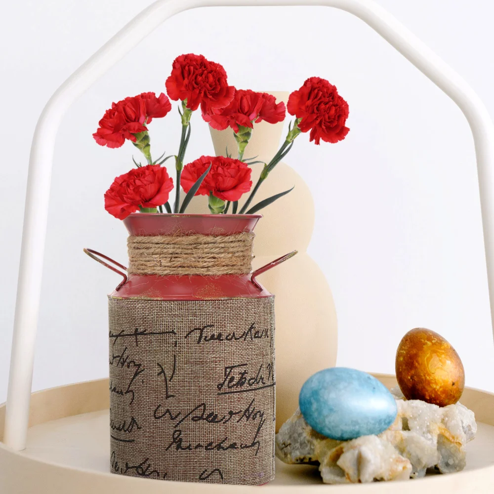 

1pc Scene Adornment Vintage Style Flower Bucket Flower Arrangement Container