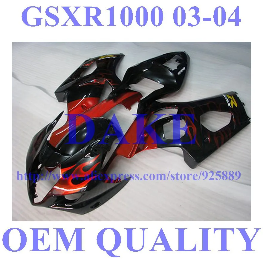 

Injection For SUZUKI GSX-R1000 K3 03 04 Red Flame Y02149 GSX R1000 K3 GSXR1000 2003 2004 GSXR1000 Fairing Kit