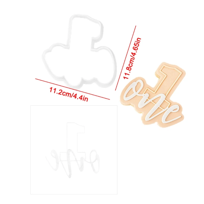 

1-10 форма для резки и печати на английском языке, набор из 2 печенья