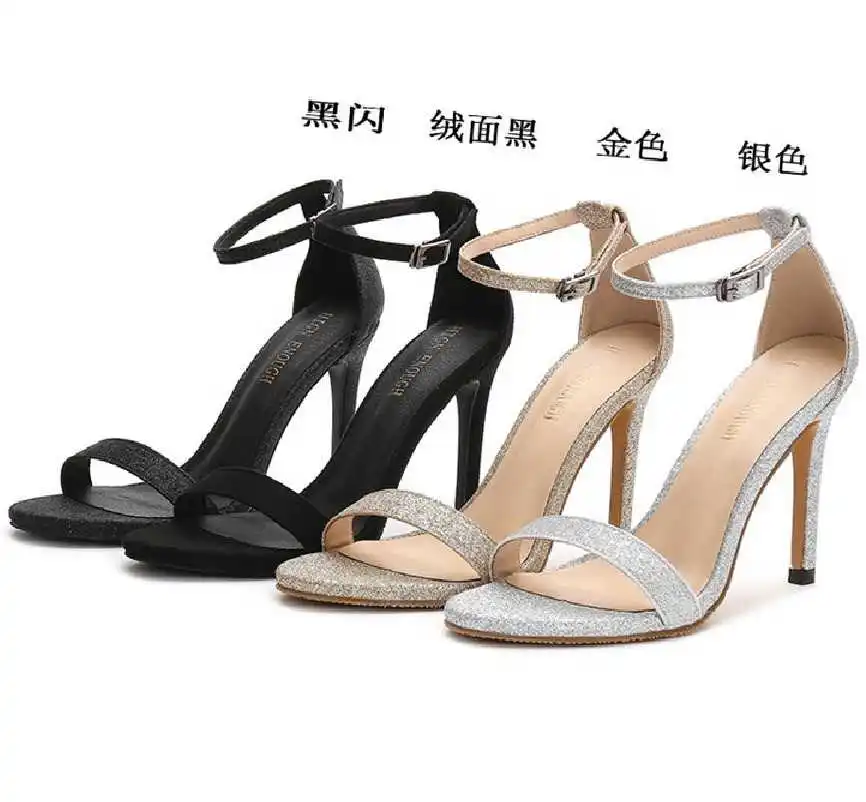 

summer new 2021 Summer large and small high-heeled shoes women's sandals with buckle