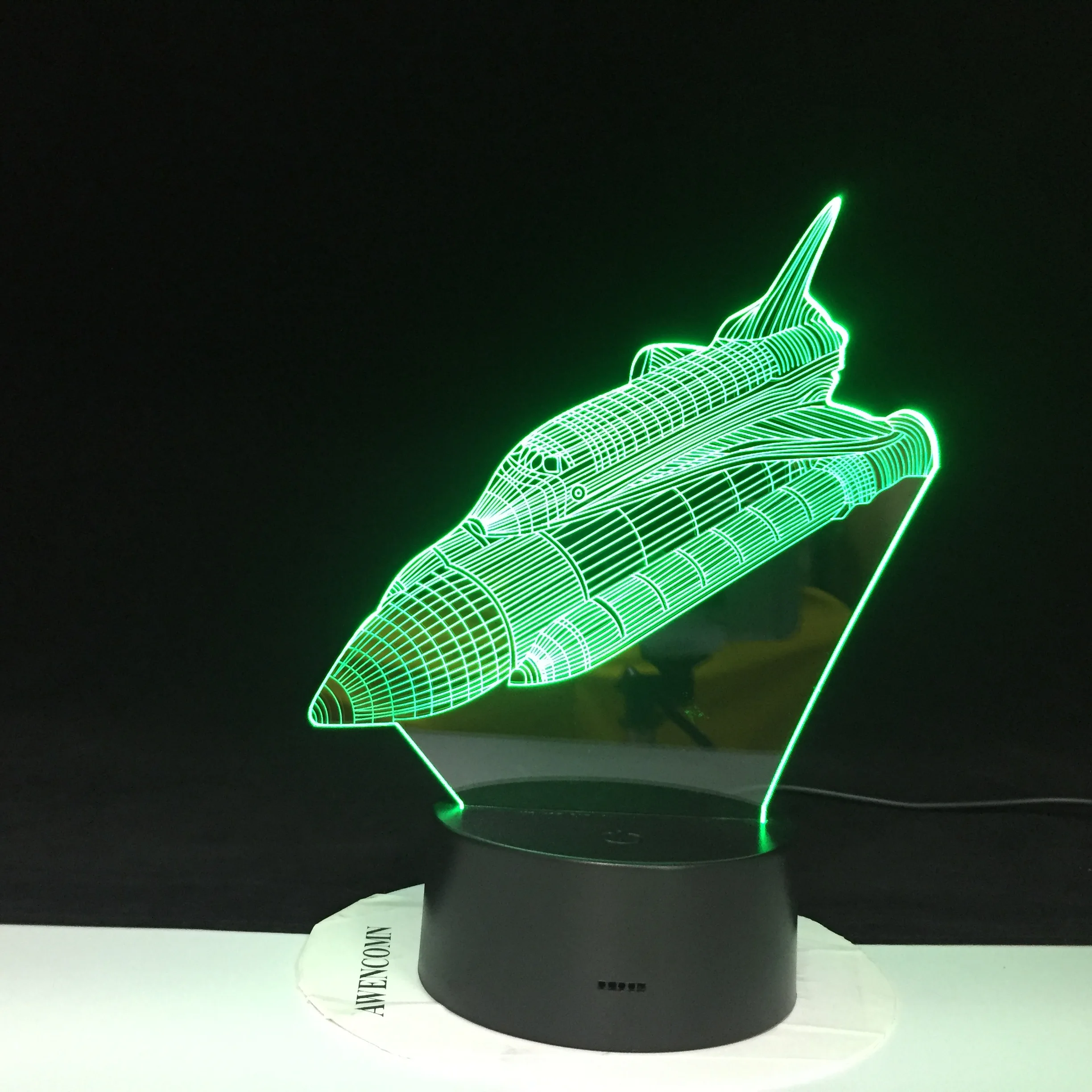 Creative Cool Rocket Table Lamp 7 Colors Changing Desk 3D Novelty Led Night Lights Light DropShip 1665 | Лампы и освещение