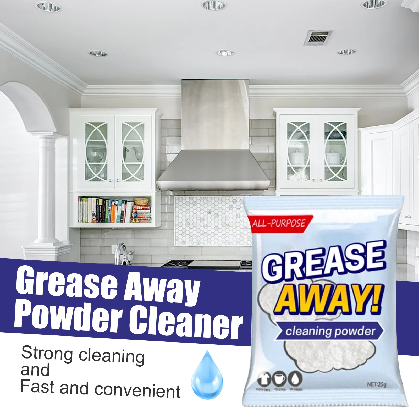 

kitchen decontamination powder cleaner kitchenware oil pollution cleaning stains stainless steel decontamination powder