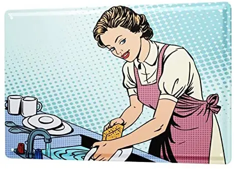 

Жестяные таблички с декоративными знаками, привлекательная Веселая домохозяйка