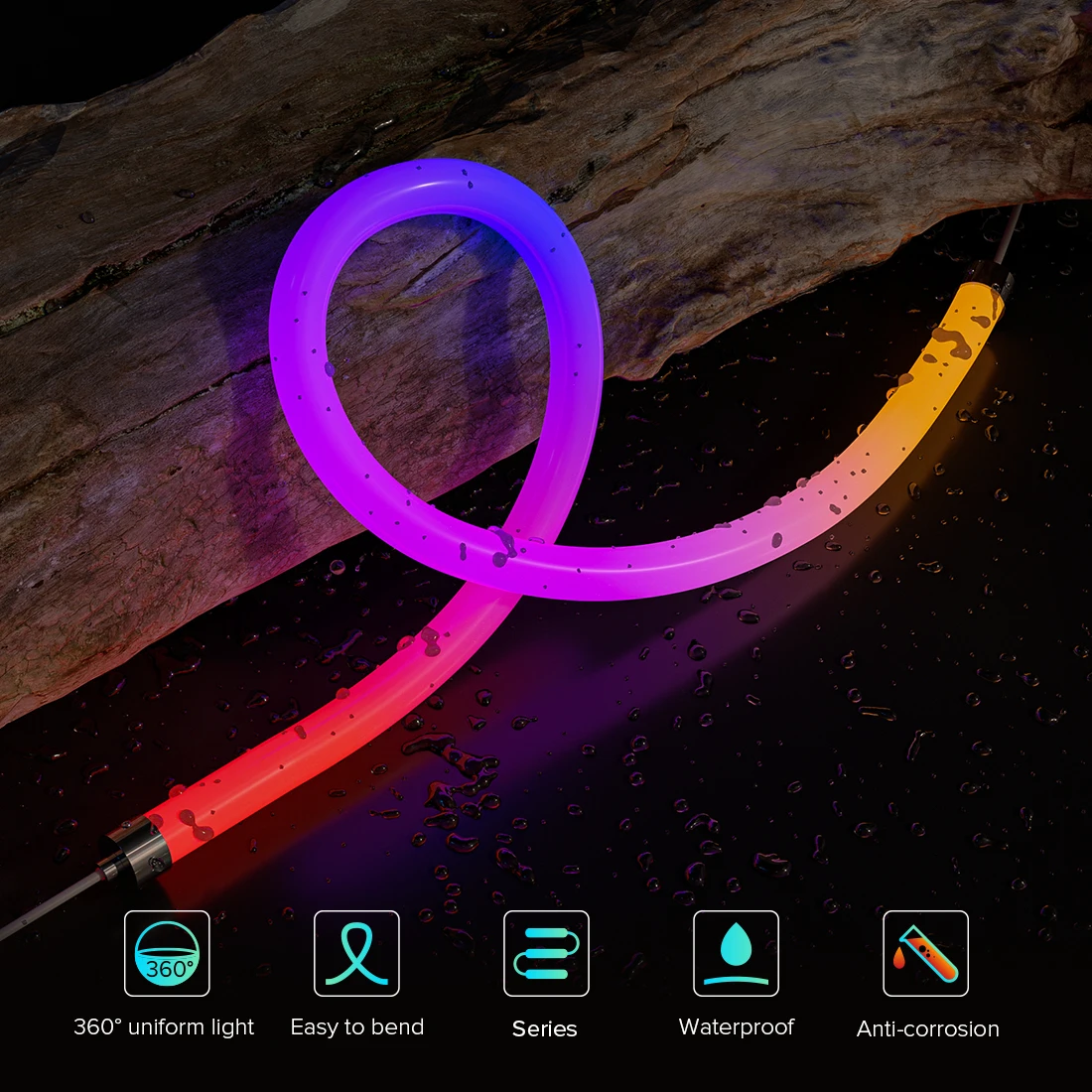 Неоновый светодиодный светильник Dreamcolor WS2811 120 светодисветодиодный гибкий 360