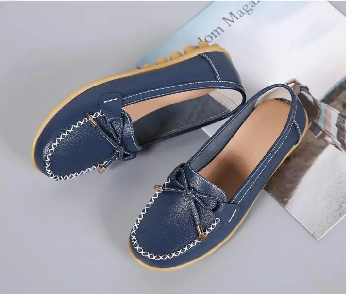 

2021 new women genuine Leather women's flats casual shoes women shoes Y44