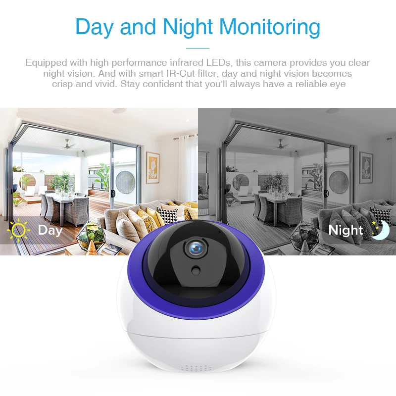 1080P 2.0MP Home Camera WiFi Intelligent Auto Tracking Cloud IP Surveillance Security Wireless CCTV YCC365 | Безопасность и защита