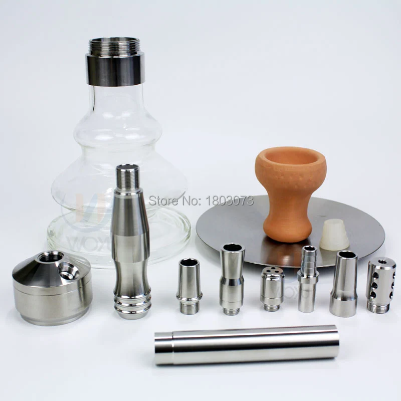 

Modern Narguile Tobacco Shisha Smoke Pipe SS 304 Heavy Duty Stainless Steel Hookah