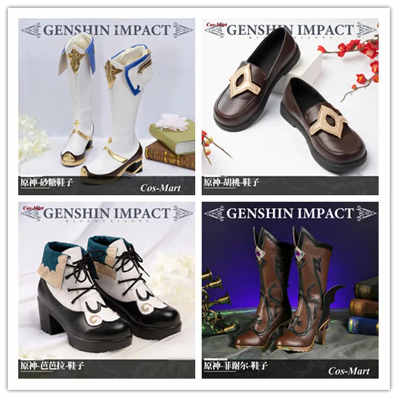 

Игра Genshin Impact Hu Tao/сахароза/фишл/Барбара Косплей универсальная модная красивая Боевая обувь для женщин для ролевых игр использованная 36-39