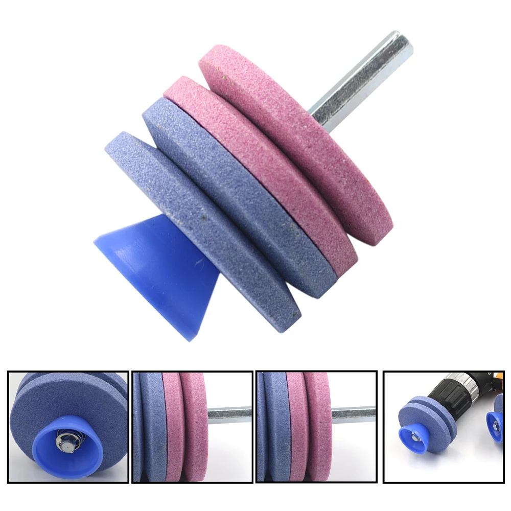 

Lawn Mower Sharpener Lawnmower Blade Sharpening Tool Universal Grinding Wheel Rotary Garden Tools For Power Drill Hand Drill