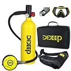 Резервуар для подводного плавания DIDEEP, 1 л, респиратор кислородный мини-цилиндр, ручной насос для подводного плавания