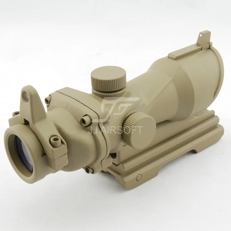 JJ страйкбол ACOG Стиль 4x32 с QD креплением и Killflash/Kill Flash (черный/коричневый)