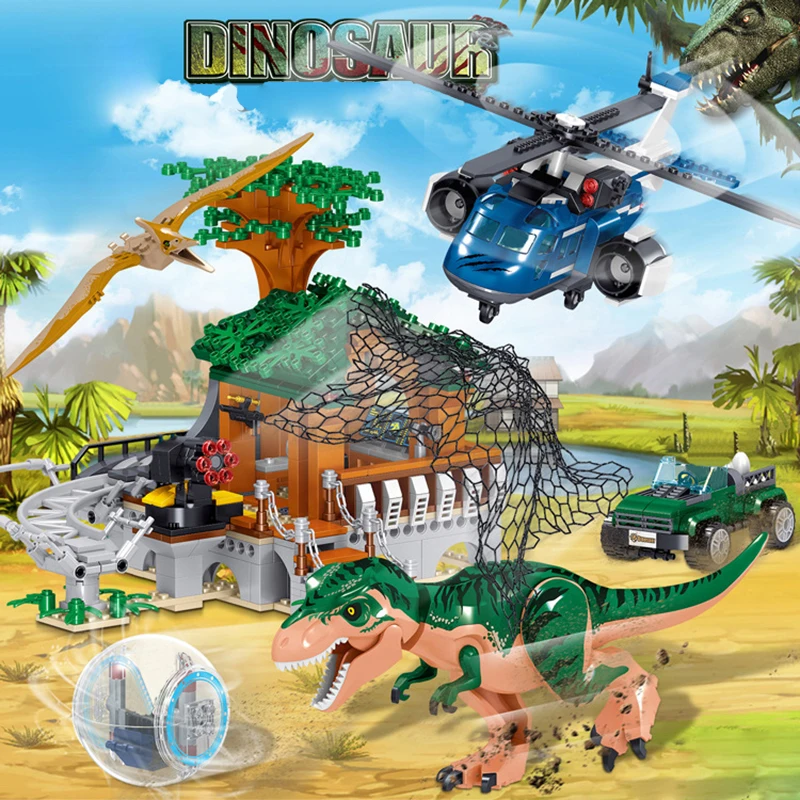 Креативные фигурки-Динозавры юрского периода мир парк тираннозавр побег