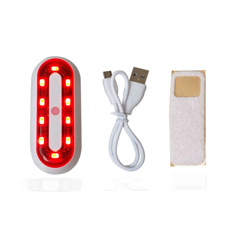 

Motorcycle Helmet Cycle Bike Helmet Night Safety Signal Warning Light LED Light Rear Tail Lamp Taillight Rechargeable Waterproof