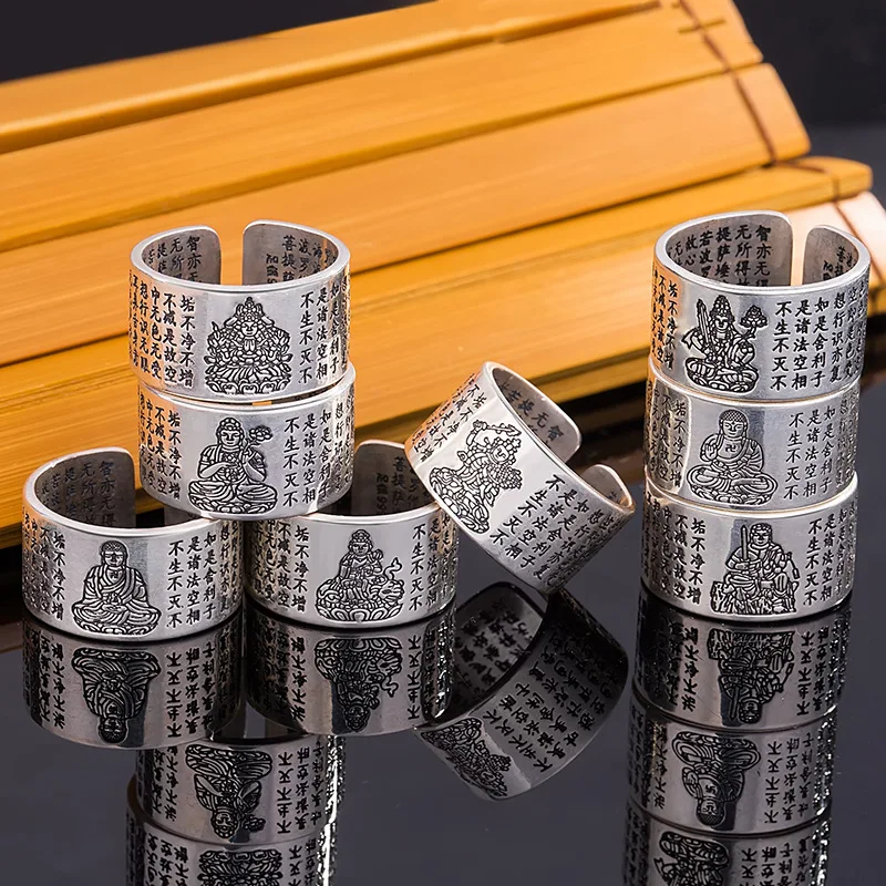 Новинка 2019 кольцо с надписью восемь святых эта жизнь Будда 12 Зодиак Ретро стиль