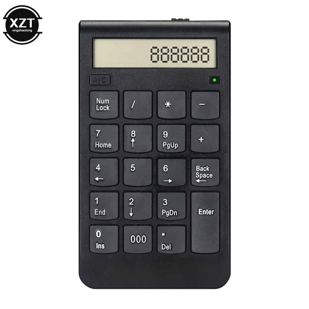 pc keypad Wireless 2.4G Usb Number Keyboard/Calculator with Digital Display Rechargeable Mini 19 Keys Numeric Smart Keypad Office Supplies best pc gaming keyboard