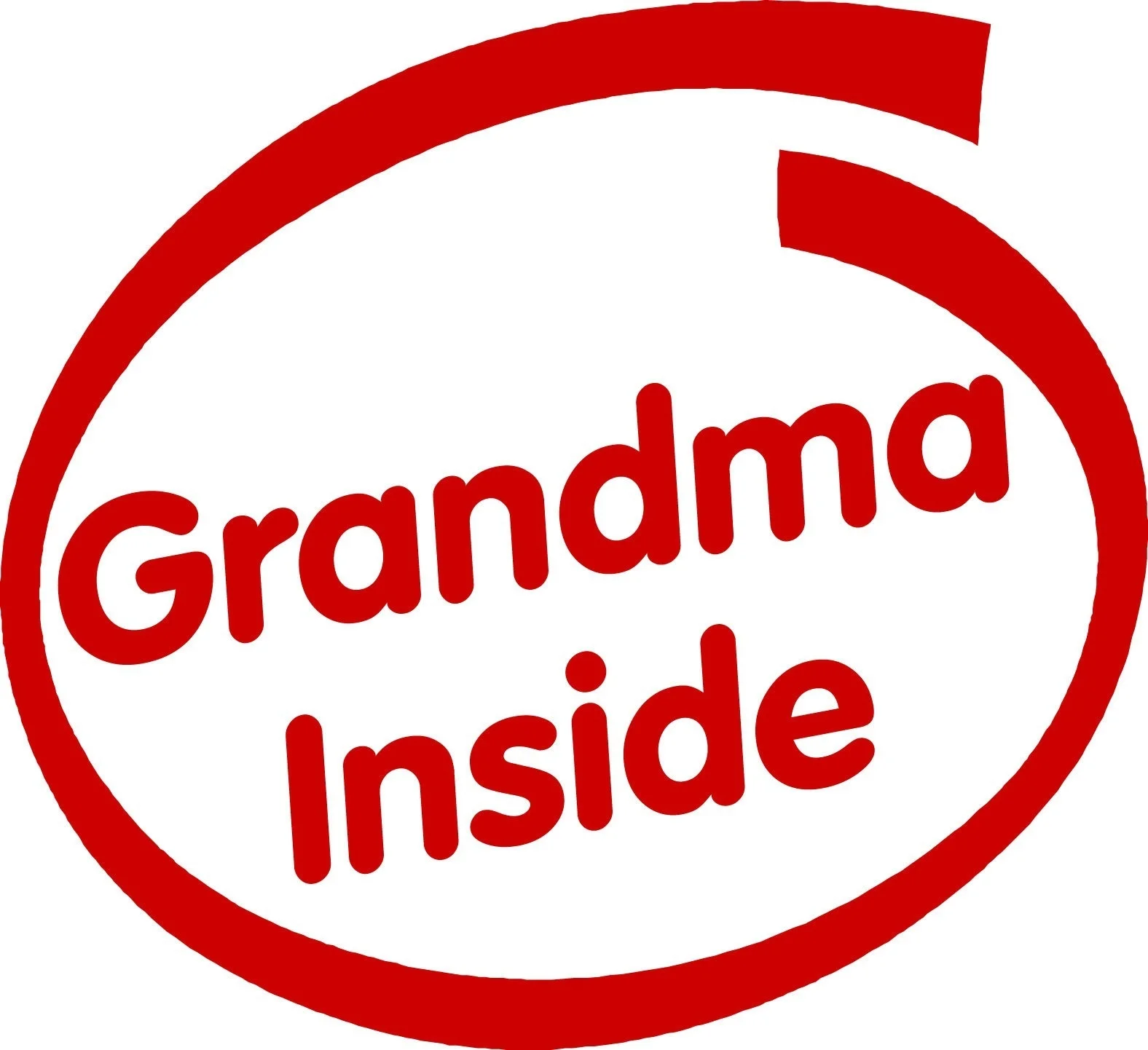 

Grandma Inside window Truck Van SUV Laptop Tablet Funny Vinyl Window Decal Sticker