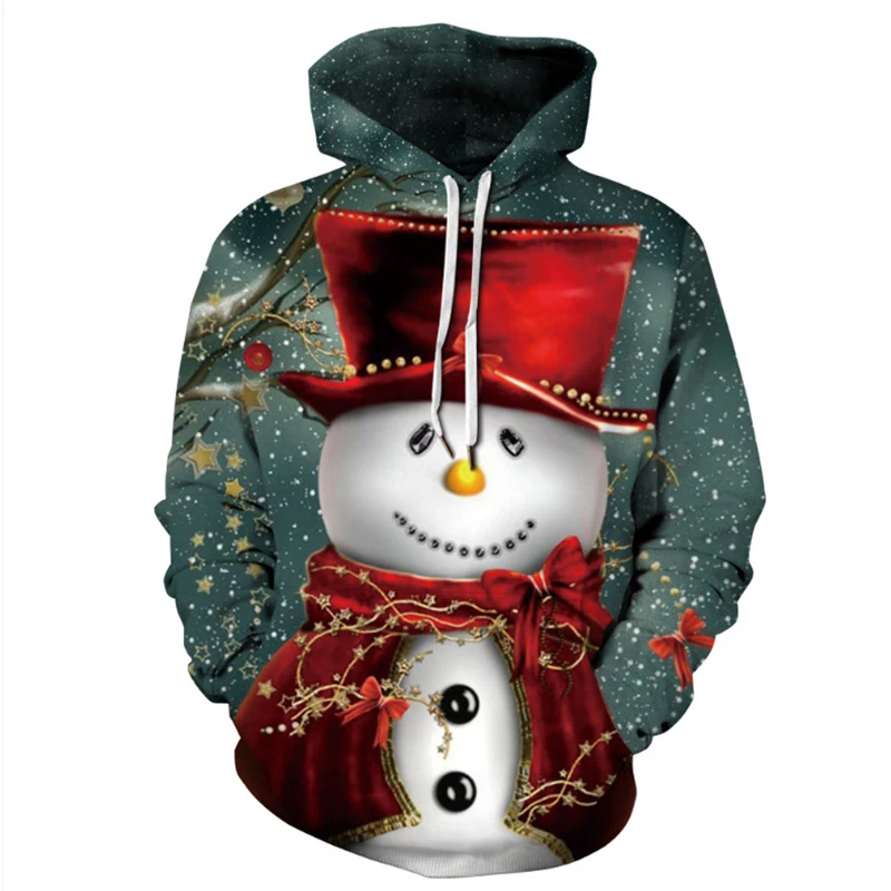 

Autumn Winter NEW Hoodies Christmas Snowman 3D Print Men/Women Casual Comfortable Hooded Sweatshirt Warm Pullover Unisex Hoodie