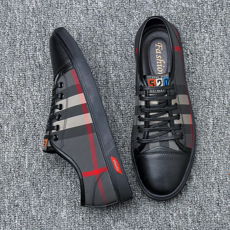 New Arrival Men Skateboarding Shoes Tenis Masculino Mens Trainers Lace-Up Sneakers Black&ampWhite Casual Plus Size 37-45 | Обувь