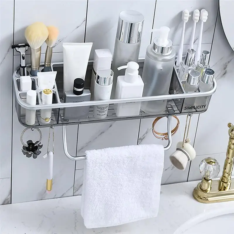 

Bathroom Shelves Shower Storage Rack Holder Wall Mounted Storage Organizer Kitchen Rack For Washroom Toilet Bathroom