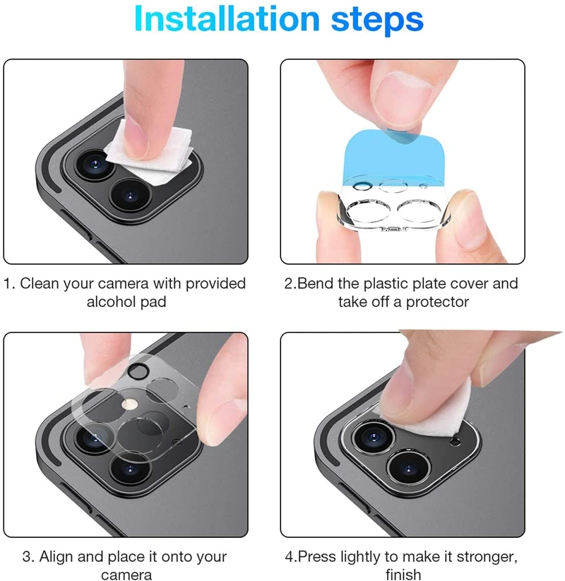 Защитное стекло для объектива камеры 3 шт. чехол планшета Apple IPad Pro 11 12 9 дюйма 2021 2020