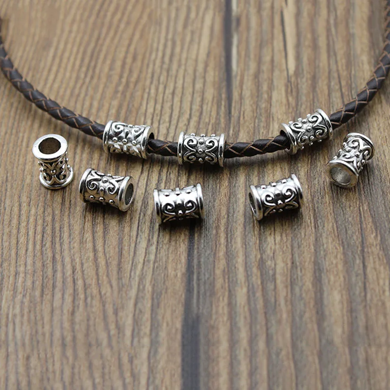 Металлические бусины Распорки 20 шт./лот 7x10 мм посеребренные россыпью в античном