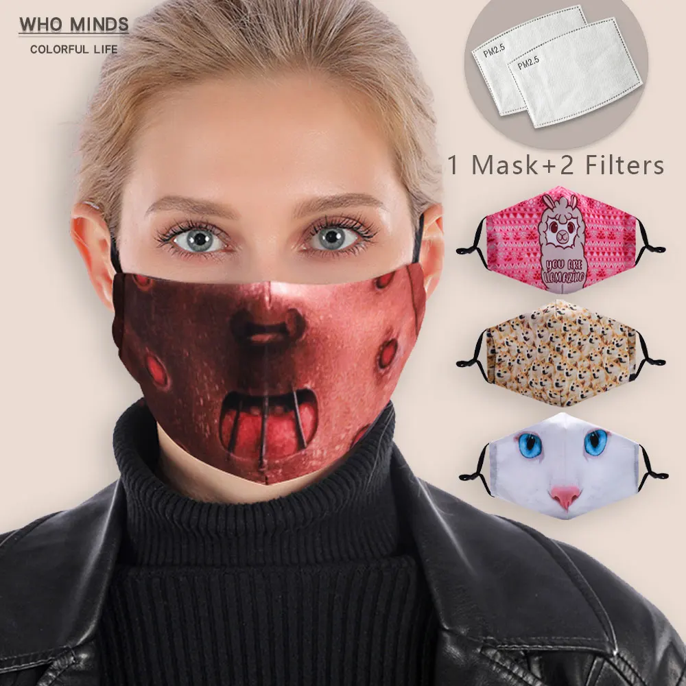 

Хлопковая Защитная многоразовая маска Hanibal для рта, моющаяся регулируемые ремешки, маска для лица с фильтром PM2.5, Мужская противопылевая аналогичная