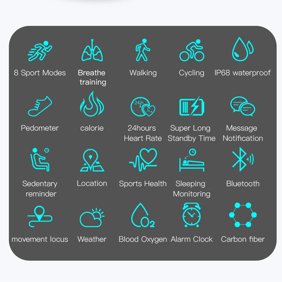 SN80 смарт браслет полный экран сенсорный часы монитор сердечного ритма фитнес