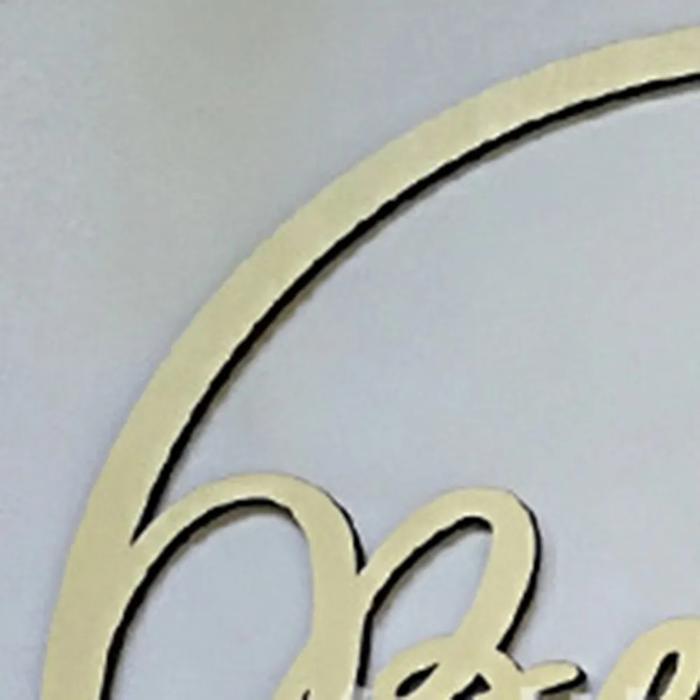 Золотой Деревянный Свадебный круглый стул на спине Креативный кулон английская