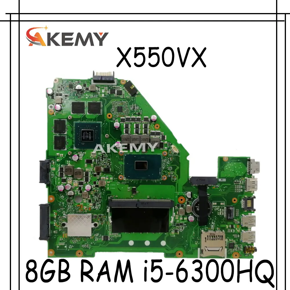 Akemy X550VX материнская плата для ноутбука For Asus K550VX X550VQ FH5900V REV 2 0 GTX950M 8 Гб RAM i5