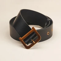 casual jeans belt for women high quality fashion leather belt casual luxury metal buckle belt with d shaped buckle women