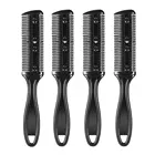 Бритва Glamlily для стрижки волос, расческа для филировки, триммер, разные расчески для стрижки, пластиковая расческа для челки, триммер для волос с лезвием (4 шт.)