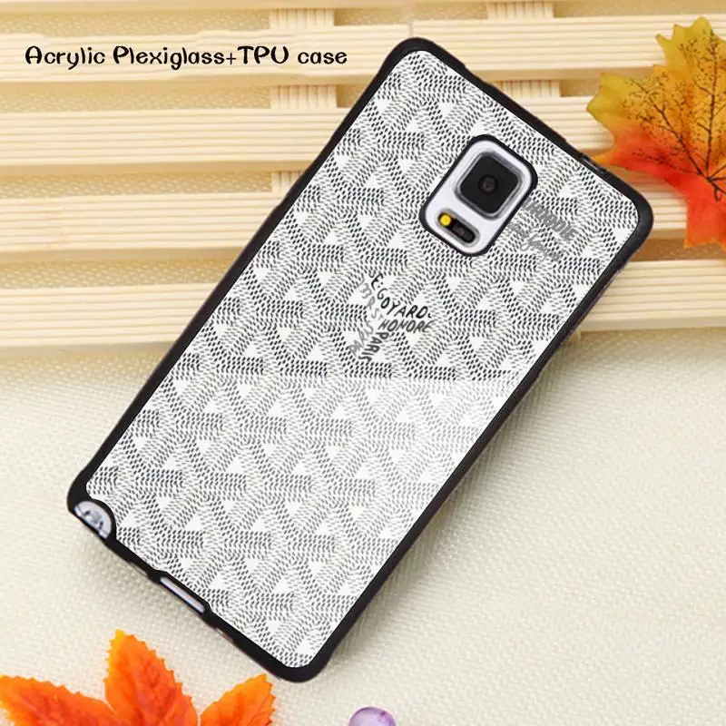 

Luxury France Creative Design Goyard Phone Case Acrylic Plexiglass TPU For Samsung Note20 10 9 8 7 5 Pro ULTRA