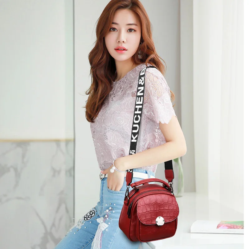 

Fashion Crossbody Bags For Women Luxury Female Leather Shoulder Bag Ladeis Messenger Bags Crocodile pattern Girls Sac A Main
