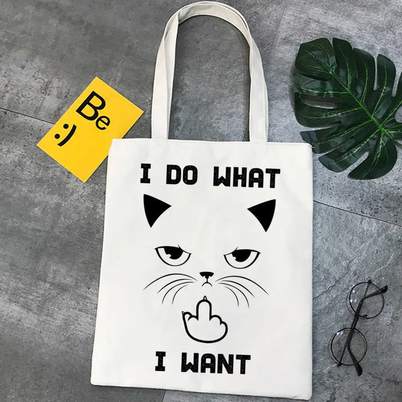 

Сумка для покупок в виде кошки, Хлопковая Сумка, многоразовые сумки для покупок, эко-сумка, тканевая джутовая ткань, reciclaje custom