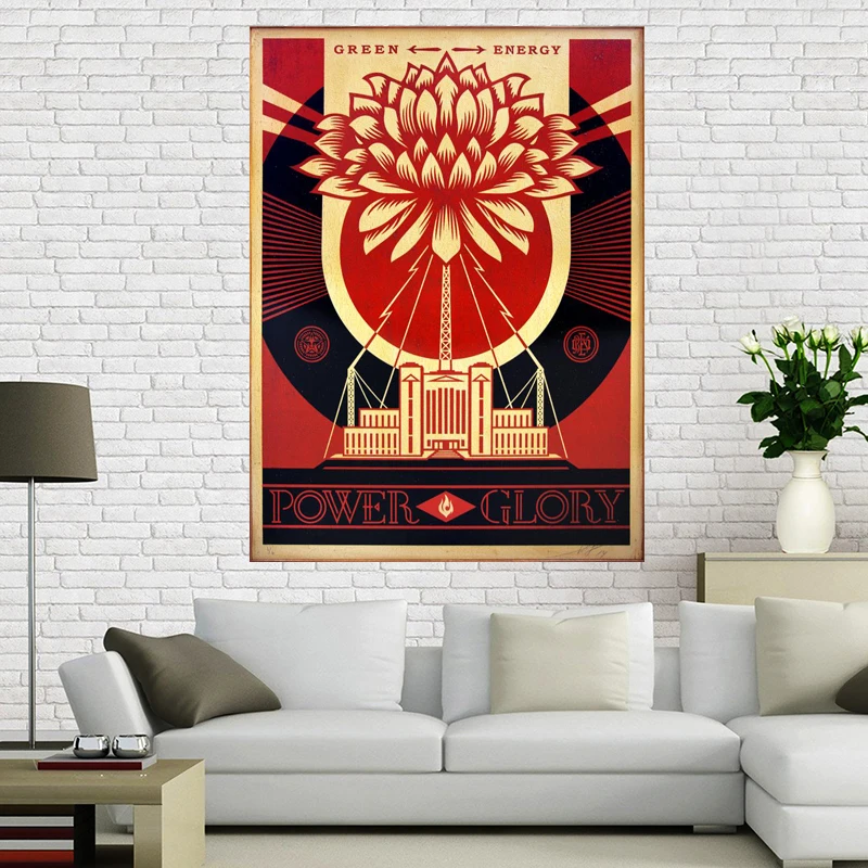 На заказ холст постер не военный художественный печать Shepard Fairey 90x60 см отделочная