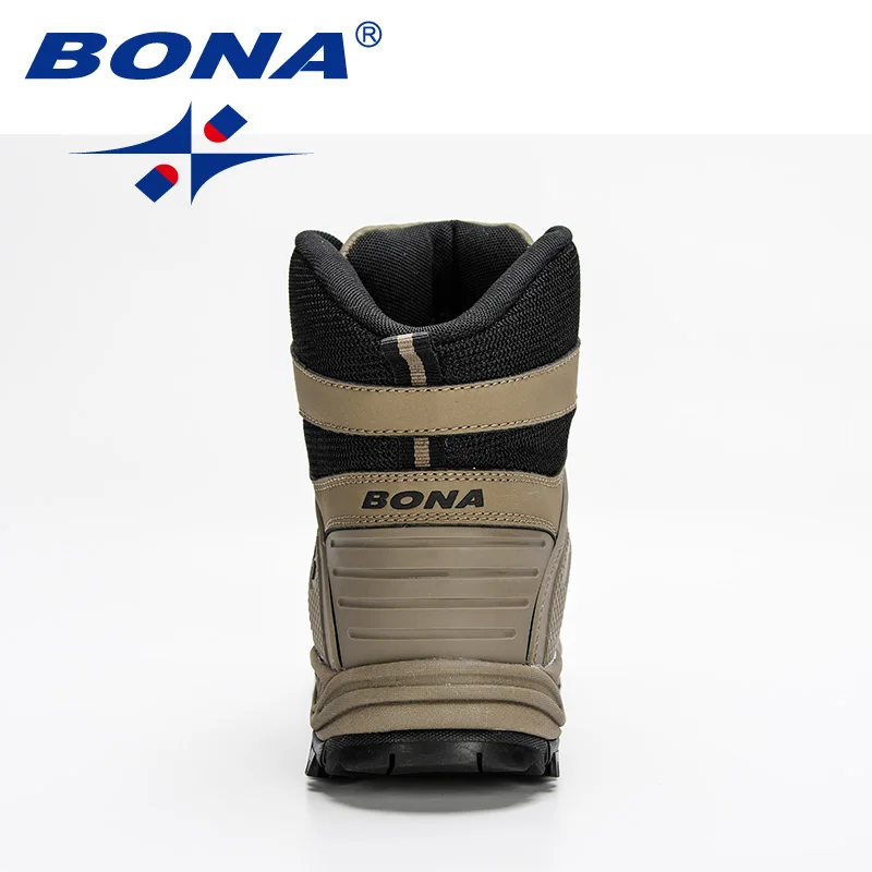Ботинки походные мужские BONA из нубука с высоким берцем для альпинизма зимы 2020 |