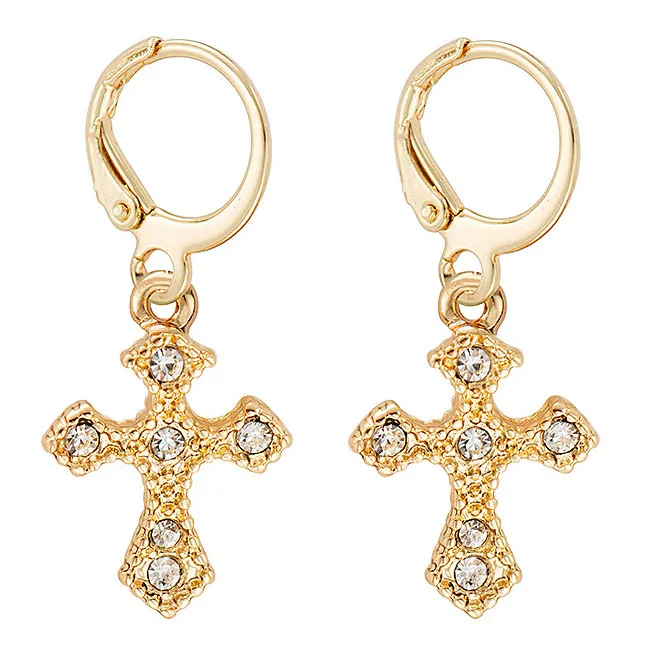 Серьги-кольца SOHOT женские стильные ювелирные украшения золотого цвета из сплава