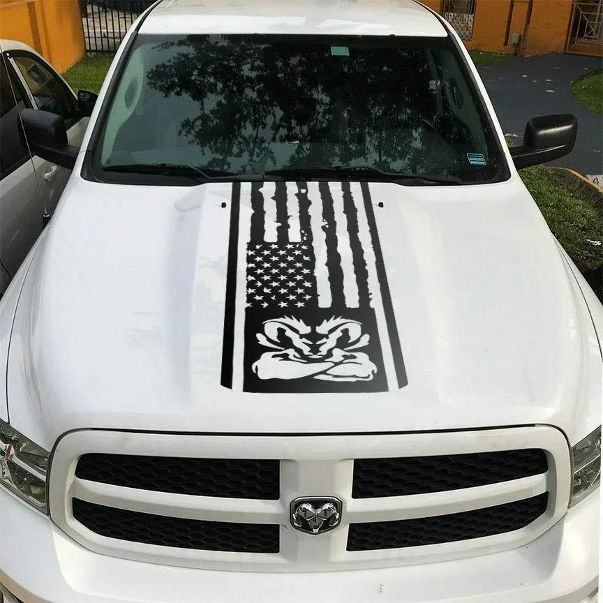 

Наклейка на капот пикапа Rebel Mopar, виниловая полоска, графическая наклейка