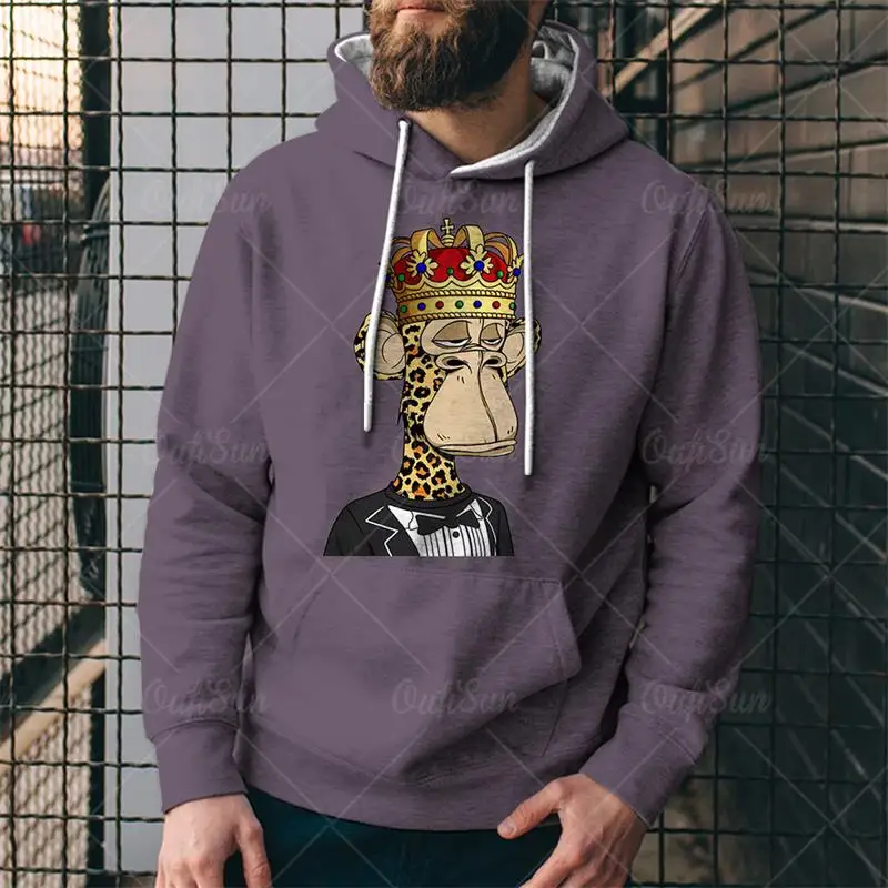 

Summer animal print shirt hoodie short-sleeved men's cute monkey hip-hop fashion animal trend men's casual large profile