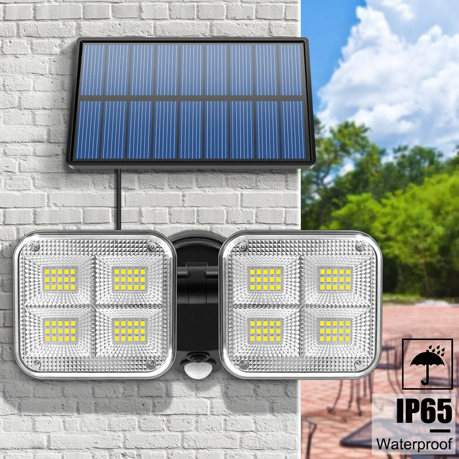 

120 Led Solar Light Outdoors Waterproof Motion Sensor Solar Lamps Adjustable Head Wide Lighting Angle Solar Led Light Outdoor