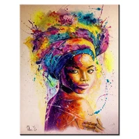 new household art diamond painting cross stitch full square round drill watercolor african beauty diamond embroidery sale decor
