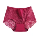 Нижнее белье женское кружевное, тонкие мягкие эластичные прозрачные хлопковые трусы со средней талией