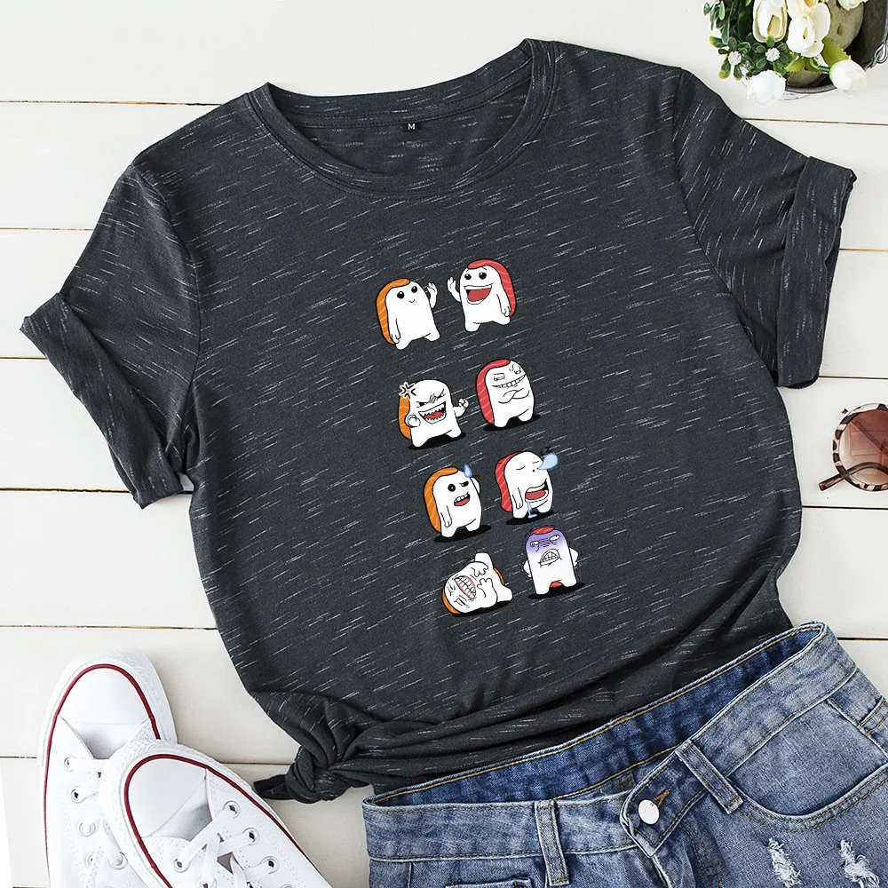 2019 летняя новая футболка женская Повседневная Удобная с коротким рукавом