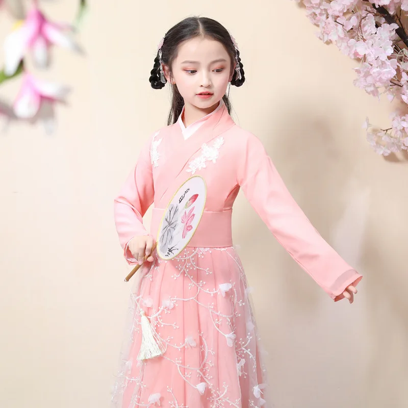 

New Traditional Chinese Clothing Dance Ancient Costume Dresses Girls Hanfu Fairy Dress Festival Outfit Retro Folk Performance
